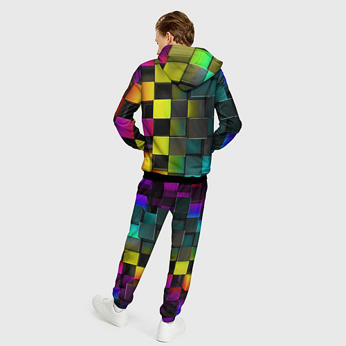 Мужской костюм Colored Geometric 3D pattern / 3D-Черный – фото 4