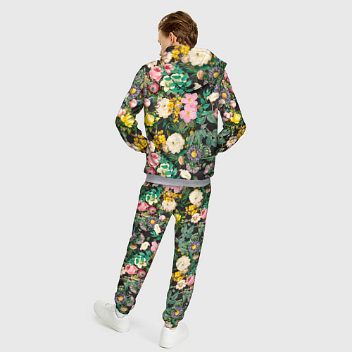 Мужской костюм Паттерн из летних цветов Summer Flowers Pattern / 3D-Меланж – фото 4