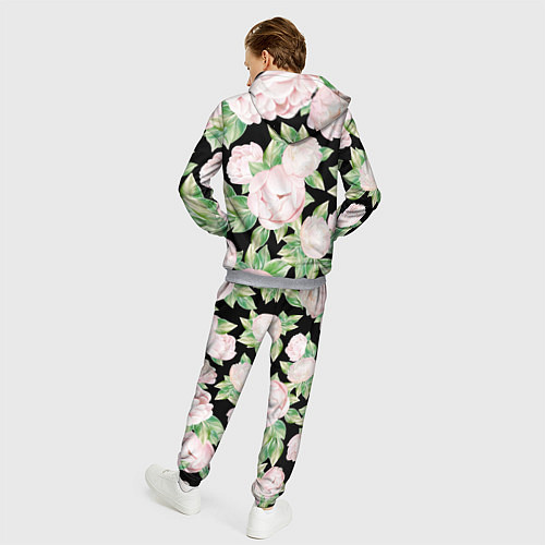 Мужской костюм Цветы Нарисованные Пионы / 3D-Меланж – фото 4