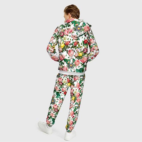 Мужской костюм Узор из летних роз Summer Roses Pattern / 3D-Белый – фото 4