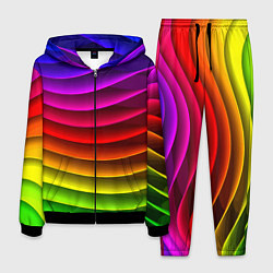 Костюм мужской Color line neon pattern Abstraction Summer 2023, цвет: 3D-черный