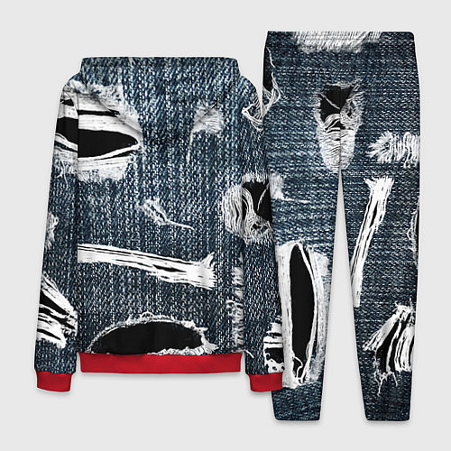 Мужской костюм Джинсовое рваньё Fashion trend / 3D-Красный – фото 2