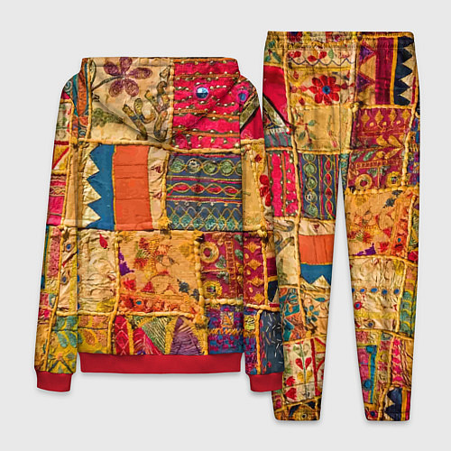 Мужской костюм Пэчворк Лоскутное одеяло Patchwork Quilt / 3D-Красный – фото 2