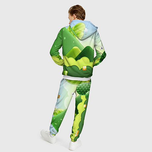 Мужской костюм Вселенная марио / 3D-Белый – фото 4