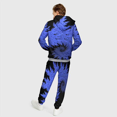Мужской костюм Абстрактный морозный узор Abstract frost pattern / 3D-Меланж – фото 4