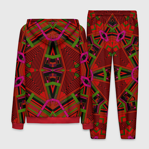 Мужской костюм Геометрический этнический арабский узор в красно ч / 3D-Красный – фото 2