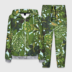 Костюм мужской Зеленые Тропические Растения, цвет: 3D-меланж