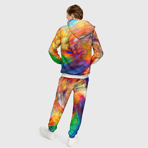 Мужской костюм MULTICOLORED SWIRLS / 3D-Белый – фото 4