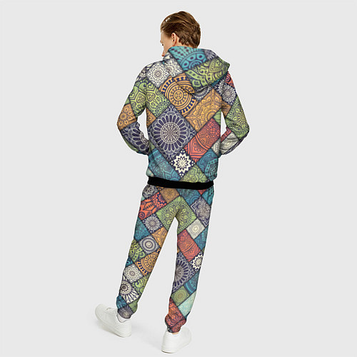 Мужской костюм Мандала орнамент / 3D-Черный – фото 4