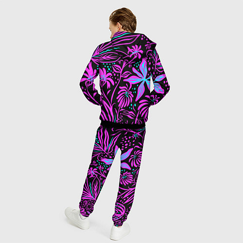 Мужской костюм Цветочная композиция Fashion trend / 3D-Черный – фото 4