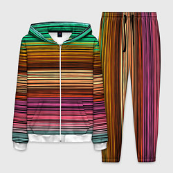 Мужской костюм Multicolored thin stripes Разноцветные полосы