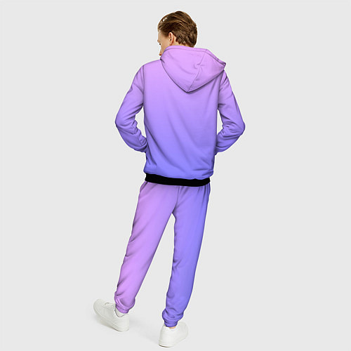 Мужской костюм PINK-PURPLE GRADIENT ГРАДИЕНТ РОЗОВО-ФИОЛЕТОВЫЙ / 3D-Черный – фото 4