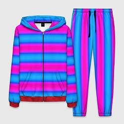Мужской костюм Striped pattern яркий неоновый полосатый узор