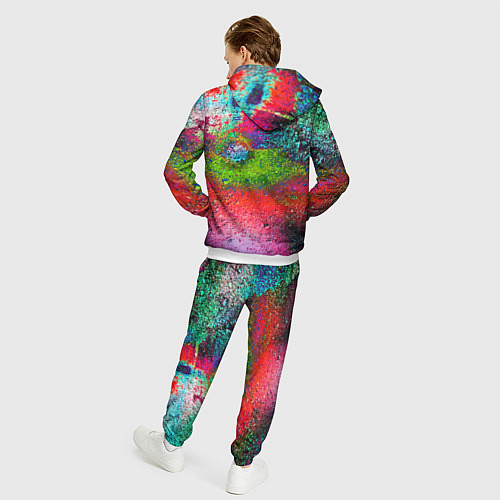 Мужской костюм Pointillism Art Fashion trend / 3D-Белый – фото 4