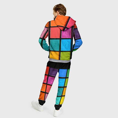 Мужской костюм Абстрактный набор красок-паттернов / 3D-Меланж – фото 4