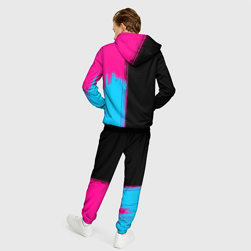 Мужской костюм AC Milan - neon gradient: по-вертикали / 3D-Черный – фото 4