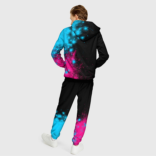 Мужской костюм Inter - neon gradient: по-вертикали / 3D-Черный – фото 4