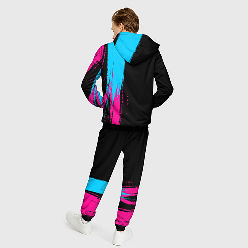 Мужской костюм Disturbed - neon gradient: по-вертикали / 3D-Черный – фото 4