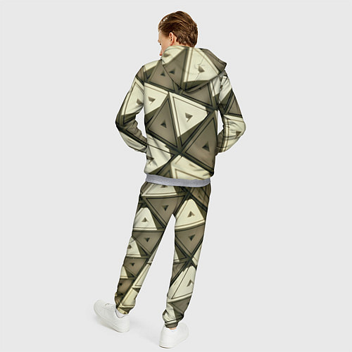 Мужской костюм 3D иллюзия-пирамиды / 3D-Меланж – фото 4