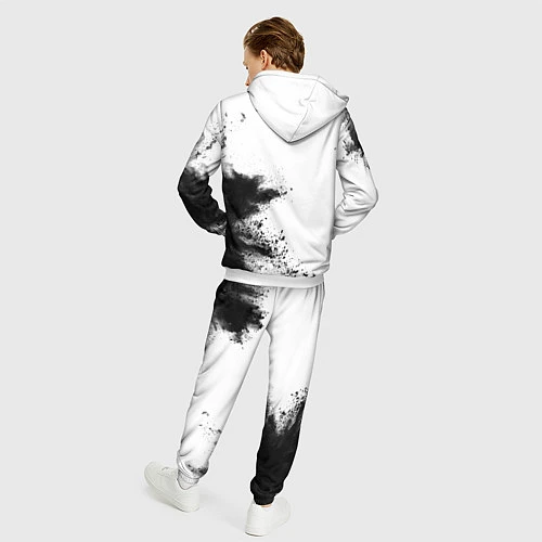 Мужской костюм Skillet и рок символ на светлом фоне / 3D-Белый – фото 4