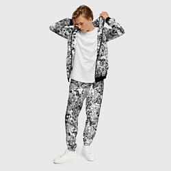Костюм мужской Черно-белый абстрактный паттерн, цвет: 3D-черный — фото 2