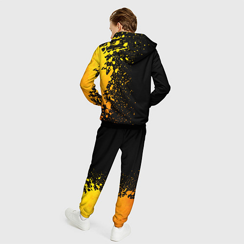 Мужской костюм Disturbed - gold gradient: по-вертикали / 3D-Черный – фото 4