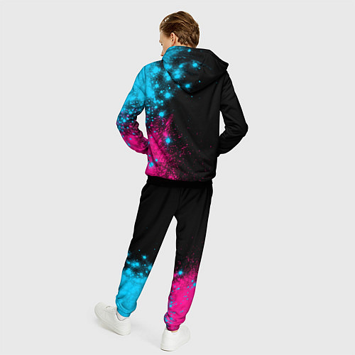 Мужской костюм Garbage - neon gradient: по-вертикали / 3D-Черный – фото 4