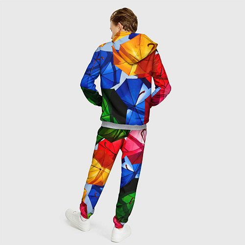 Мужской костюм Разноцветные зонтики / 3D-Меланж – фото 4