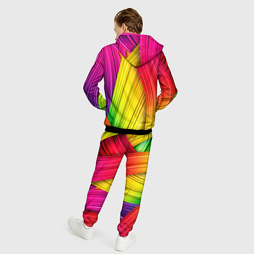 Мужской костюм Multicolored ribbons / 3D-Черный – фото 4