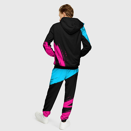 Мужской костюм Manchester City - neon gradient: надпись, символ / 3D-Черный – фото 4