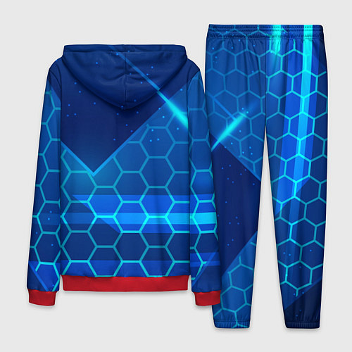 Мужской костюм Napoli Соты абстракция / 3D-Красный – фото 2