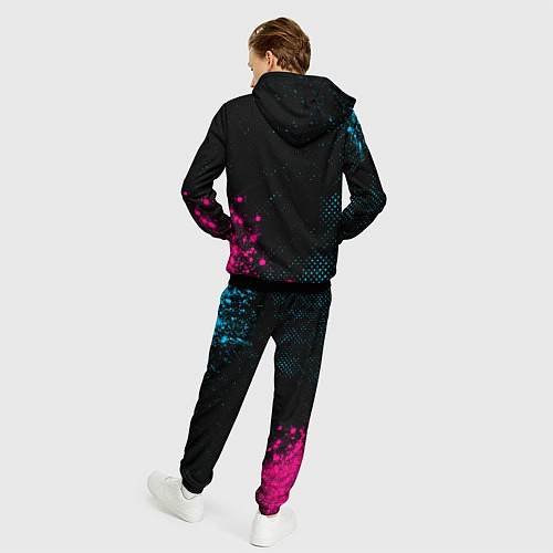 Мужской костюм Skillet - neon gradient: надпись, символ / 3D-Черный – фото 4