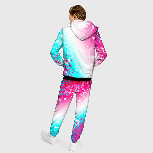 Мужской костюм Nirvana neon gradient style: надпись, символ / 3D-Черный – фото 4