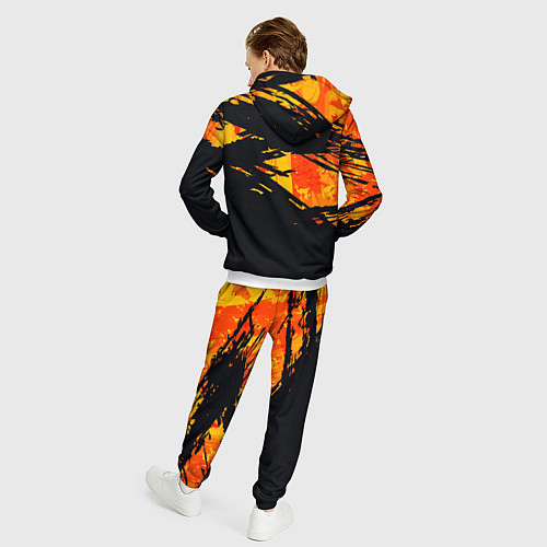 Мужской костюм Orange and black / 3D-Белый – фото 4