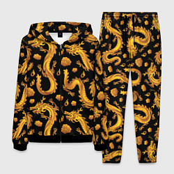 Костюм мужской Golden dragons, цвет: 3D-черный