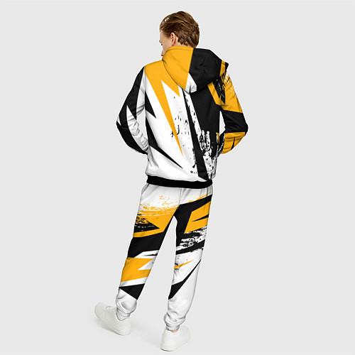 Мужской костюм Гоночная абстракция / 3D-Черный – фото 4