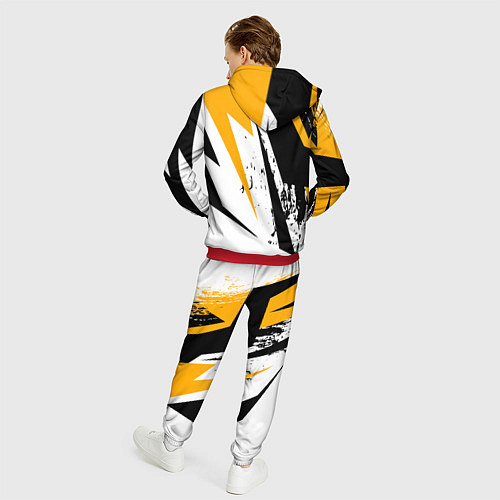 Мужской костюм Гоночная абстракция / 3D-Красный – фото 4