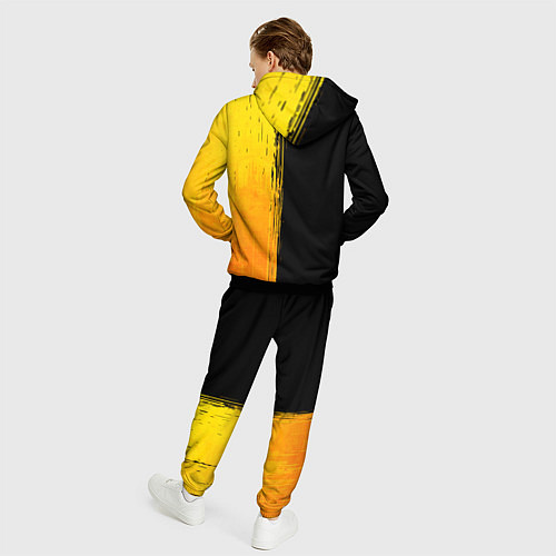Мужской костюм Borussia - gold gradient: по-вертикали / 3D-Черный – фото 4