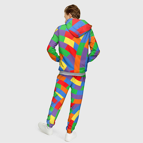 Мужской костюм Разноцветные текстуры и паттерны / 3D-Меланж – фото 4