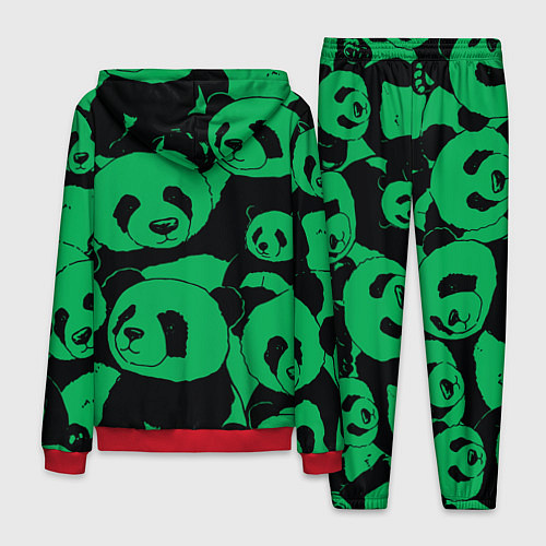 Мужской костюм Panda green pattern / 3D-Красный – фото 2