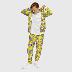 Костюм мужской Птички и цветы на желтом, цвет: 3D-белый — фото 2