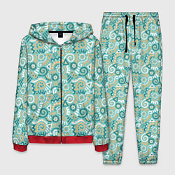 Костюм мужской Узор этнический гранж, цвет: 3D-красный