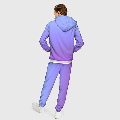 Мужской костюм Фиолетовый градиент / 3D-Белый – фото 4