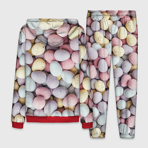 Мужской костюм Абстрактное множество чистых и светлых камней / 3D-Красный – фото 2