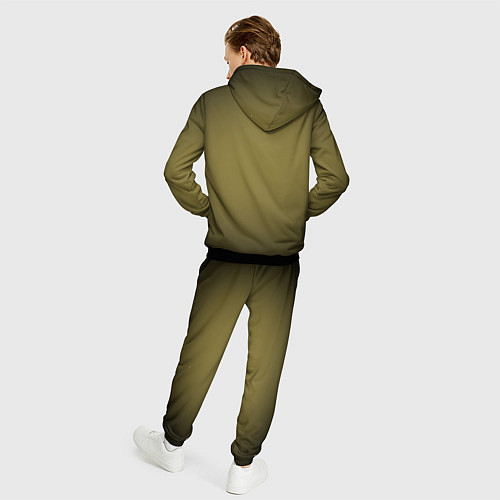 Мужской костюм Градиент хаки / 3D-Черный – фото 4