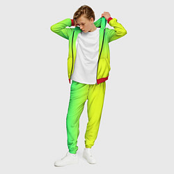 Костюм мужской Зелено-желтый градиент, цвет: 3D-красный — фото 2