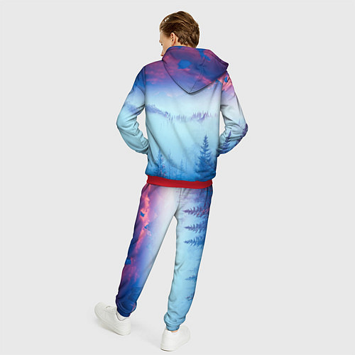 Мужской костюм Horizon landscape / 3D-Красный – фото 4