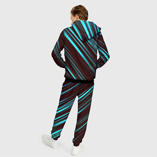 Мужской костюм Stripes line neon color / 3D-Черный – фото 4