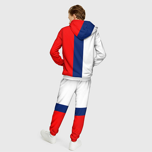 Мужской костюм Russia national team: white blue red / 3D-Белый – фото 4
