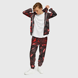 Костюм мужской Красные элементы с неоновым свечением, цвет: 3D-белый — фото 2